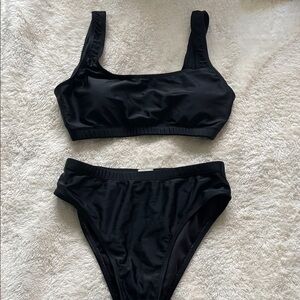 Black High Waisted Bikini Set